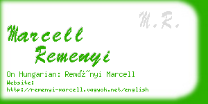 marcell remenyi business card